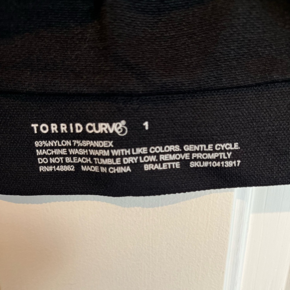 Set of 2 Torrid Bralettes - Black with Lace Detail - Picture 11 of 11